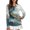 Blue Gold Abstract Swirl Print, variant on Jiueut Blue Floral Damask Print, Stand Collar Tee Tops for Woman, V Neck Sun Protection Polo Loose Fit for Work Jogging, Size XX-Large