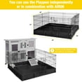 thumbnail image 4 of Aivituvin Pet Playpen Rabbit Playpen Indoor Small Animal Rabbit Run Extension Guinea Pig Cage with Waterproof Floor Liner, 4 of 7