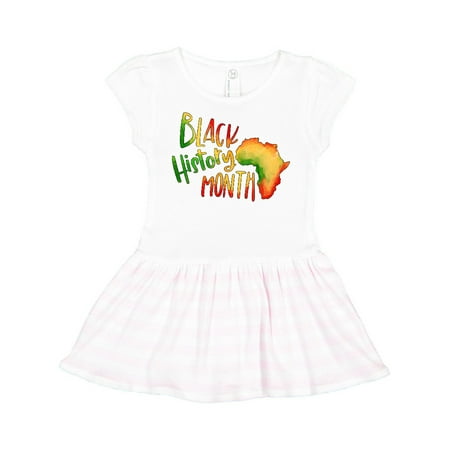 

Inktastic Black History Month Africa in Red Yellow and Green Gift Toddler Girl Dress