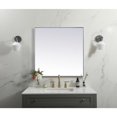 thumbnail image 3 of Elegant Decor Metal Frame Square Mirror 42 inch in Silver, 3 of 10