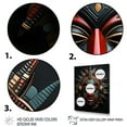 thumbnail image 3 of Designart "Tribes Chokwe African Pwo II" African Tribes Floater Framed Wall Art Living Room, 3 of 7