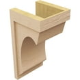 thumbnail image 5 of 9"W x 9"D x 18"H Wide Emerson Rough Cedar Woodgrain TimberThane Corbel, Primed Tan, 5 of 6
