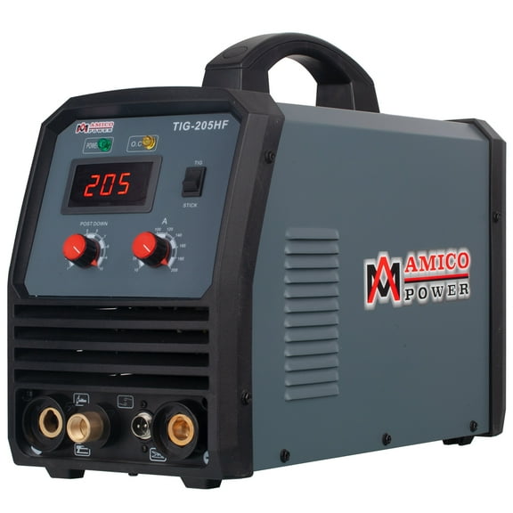 Amico TIG-205HF, 205 Amp TIG Torch Stick Arc DC Inverter Welder, High Frequency & High Voltage 100% Start, 100~250V Wide Voltage New