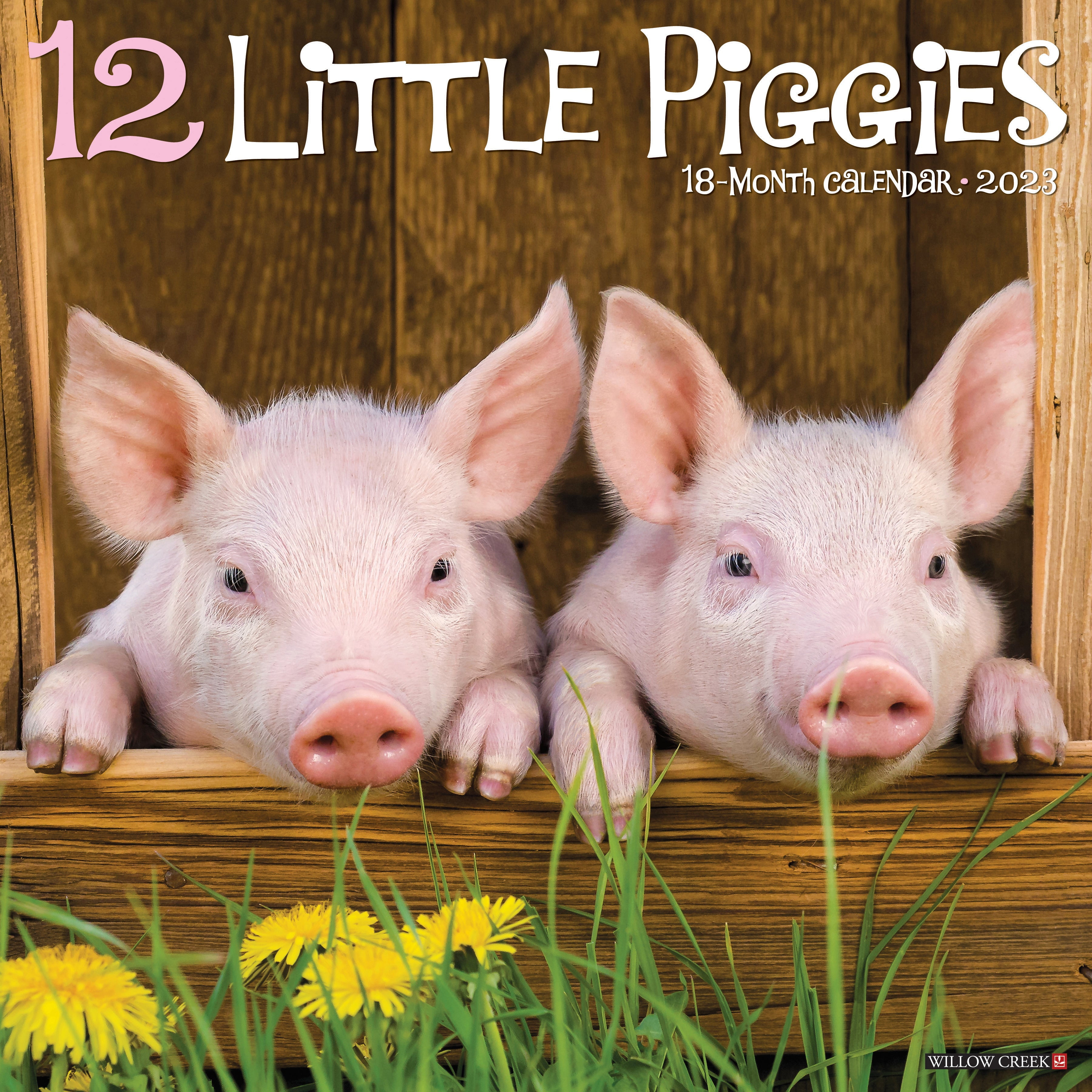 12 Little Piggies 2023 Wall Calendar