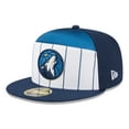 thumbnail image 3 of Men's New Era  White/Navy Minnesota Timberwolves 2025 NBA Tip Off Split Panel 59FIFTY Fitted Hat, 3 of 5
