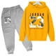 thumbnail image 3 of Conjunto de 2 piezas de sudadera con capucha y pantalón para niño, moda informal de primavera y otoño, conjunto de chándal para niño, 3 of 5