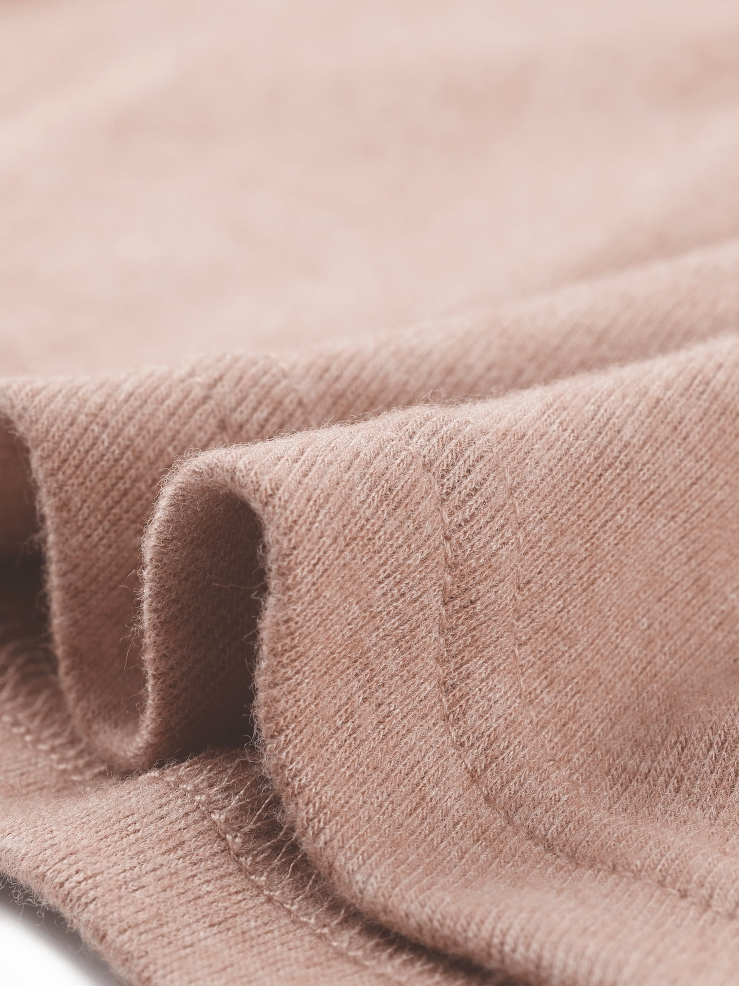 DARING DIVA V Neck Knitted Buttons Decor Ruched Blouse Top XL Beige Pink