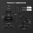 GTRACING GTW100 Reclining Office Gaming Chair with Bluetooth Speakers