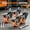 1.5inch, variant on General Set of 4 Heavy-Duty Industrial Stem Caster Wheels with Locking Brake, 1.5/2/2.5" Wide Base for Furniture Carts Workbenches Equipment Replacement, Durable Rolling Casters