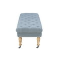 thumbnail image 3 of Linon Isabelle Linen Blue Tufted Bench, Multiple Sizes and Colors, 3 of 9