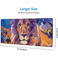 thumbnail image 3 of Watercolor Lion Gaming Mouse Pad XL, Non Slip Rubber Base Mousepad, Stitched Edges Desk Pad, Extended Large Mice Pad,31.5 X 11.8 Inch, 3 of 6