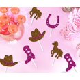 thumbnail image 4 of Cowgirl Cake Decorations 24 Pack with Boot, Horse Cake Toppers for Western Cowgirl Party Decorations or Baby Shower Supplies, 1st 2nd 3rd Birthday, 4 of 8