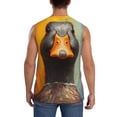 thumbnail image 4 of Pofeuu Colorful Painted Duck Print Men's Muscle T-Shirt, Sleeveless, Muscle Tank, Classic Muscle Tee Top For Men Casual Sleeveless Muscle T-Shirt Trendy Clothes-Large, 4 of 7