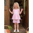 thumbnail image 6 of Cenuakty Little Girls 1T-6T Easter Outfits Adorable Cross Bunny Embroidery Sleeveless Square Neck Tank Tops and Plaid Shorts Set, 6 of 9