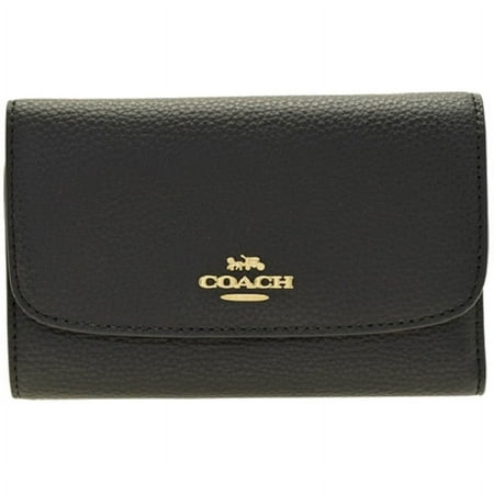 Coach Pebble Medium Envelope Wallet, Black