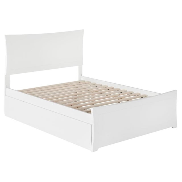 Leo & Lacey Lit Plateforme Urbain avec Tiroir-Lit Pleine Grandeur, Blanc