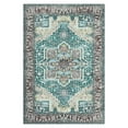 thumbnail image 5 of CAROMIO Area Rug Vintage Rug Traditional Floorcover Washable Accent Kitchen Rug Non Slip Thin Rug Distressed Floral Print Rug Bedroom Living Room, 6' x 9' Green, 5 of 7