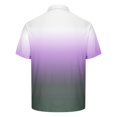 thumbnail image 5 of ZRGHAOYLQ Button Up Men Golf Pullover Short Sleeve Plus Size Big and Tall Tshirts Loose Lapel Collared T Shirts Gradient Business Casual Shirts, 5 of 5