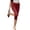 Wine, variant on Women's Capri Leggings with Fold-over Waistband, Sexy Slim Fit Yoga Pants, Stretchy Ruched Workout Trousers for Gym and Running