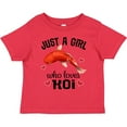 thumbnail image 3 of Inktastic Just a Girl Who Loves Koi Fish Girls Toddler T-Shirt, 3 of 5