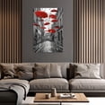 thumbnail image 3 of ZHONGYUTONG Red Umbrella Canvas Wall Art Black White Paris Street Pictures Romantic Painting Modern Print for Bedroom Decor Framed (12.00" x 18.00"), 3 of 5