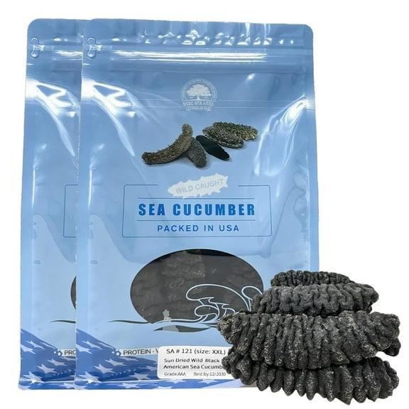 2LB Dried Wild Sea Cucumber,XXL Natural South American Sun Dried Sea Cucumber, XXL Bag