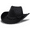 Black, variant on Women's Felt Macrame Trim Cowboy Hat