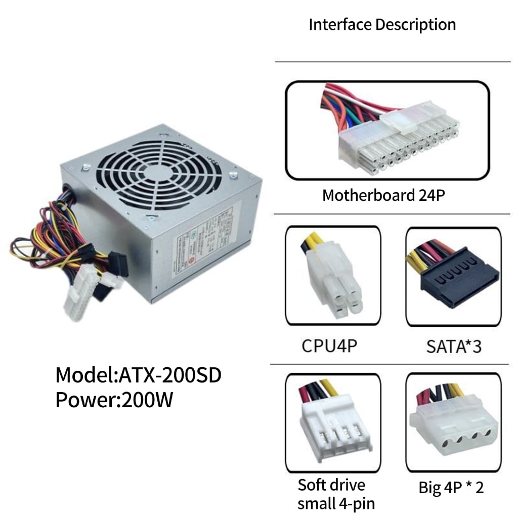 Desktop Computer Power Supply 200W/250W/300W/350W Gaming Computers Power Module