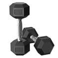 thumbnail image 2 of SONGMICS 2 Mancuernas Hexagonales, 2 x 5 kg, para Entrenamiento, Fortalecimiento, Gimnasio, Negro Tinta MSYL050B01, 2 of 8