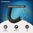 thumbnail image 4 of Bulk Cat5e Black Ethernet Cable, Stranded, UTP (Unshielded Twisted Pair), Pullbox, 1000 foot, 4 of 6
