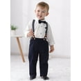 thumbnail image 5 of CARETOO Toddler Baby Boy Clothes Gentleman Dress Shirt Suspender Pants Bowtie Outfits 1-5T 3pcs, 5 of 12