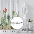thumbnail image 4 of Green Cactus Shower Curtain Sets,Tropical Plants Flowers Bathroom Curtains,Modern Minimalist Art Bath Curtain,Waterproof Fabric with 12 Hooks 72x72 Inches, 4 of 6