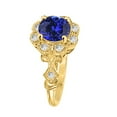 thumbnail image 3 of Aonejewelry 1.00 Carat Round Tanzanite and Halo Diamond Ring in 10K Solid Rose, White & Yellow Gold, 3 of 8