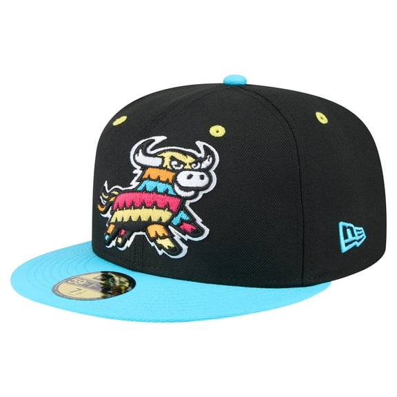 Men's New Era Black/Aqua Erie SeaWolves Copa de la Diversi-n 59FIFTY Fitted Hat