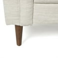thumbnail image 6 of Noble House Contemporary Beige & Espresso Tufted Loveseat with Birch Wood Frame, 6 of 9