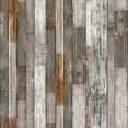 thumbnail image 1 of Retro Grey, Brown Planks Wallpaper Roll, 1 of 2