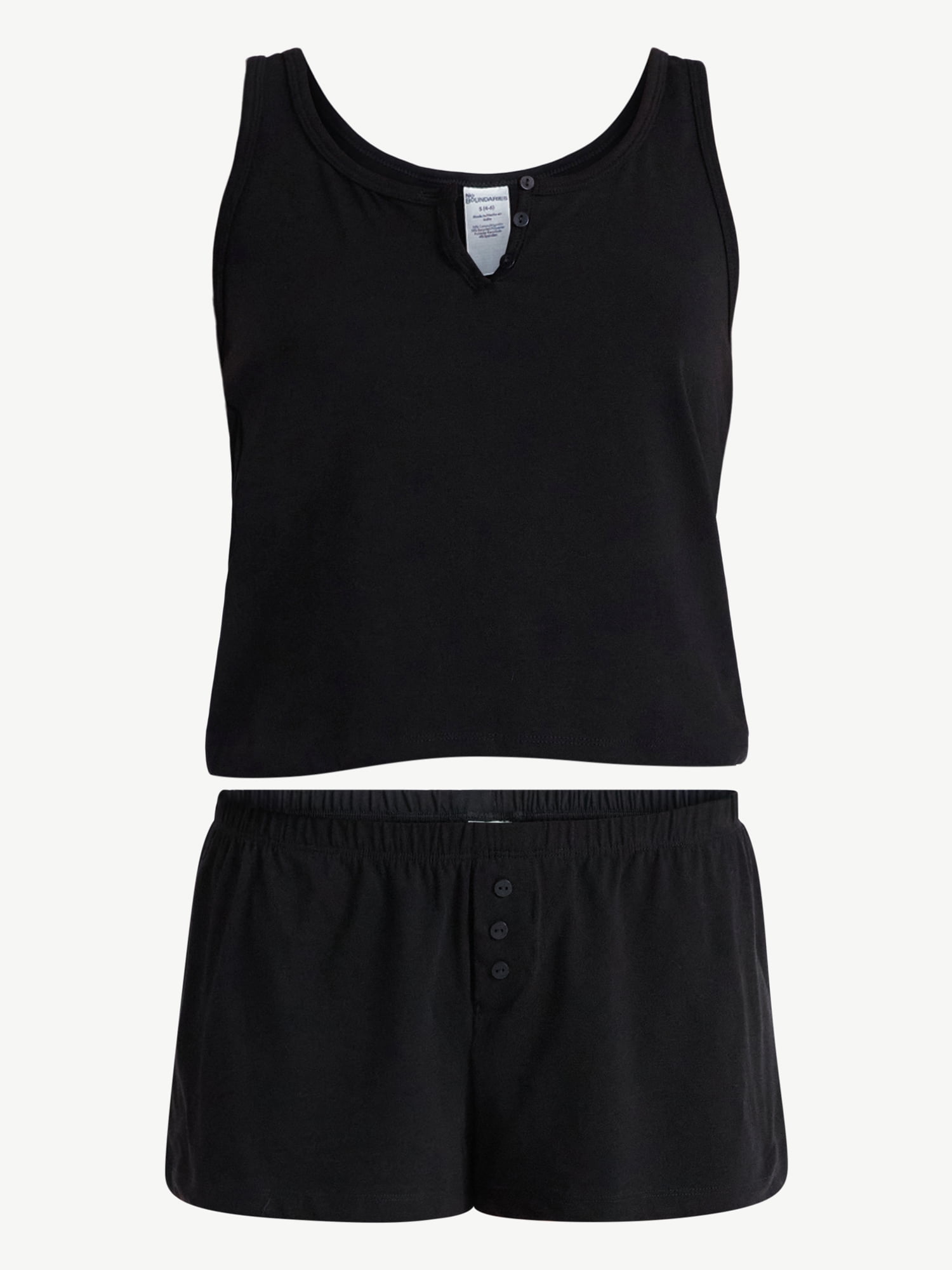 No Boundaries Sleepwear Brami and Shorts Set, 2-Piece Women’s