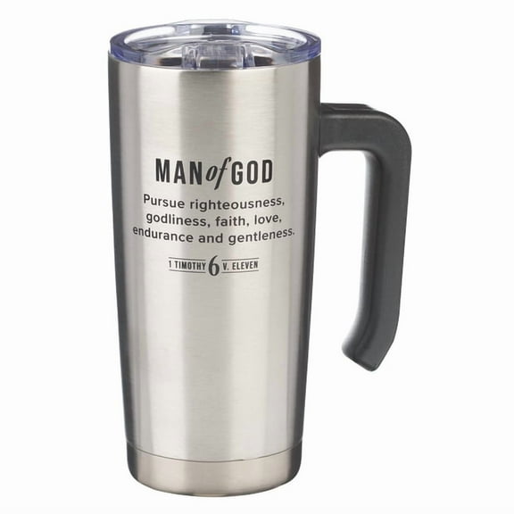 Christian Art Gifts Large Stainless Steel Vacuum Sealed Insulated Travel Mug Tumbler for Men: Man of God Inspirational S, (Hardcover)