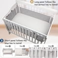 thumbnail image 5 of Breathable baby crib safety guard with 3d mesh and white five-pointed star decor, 5 of 5