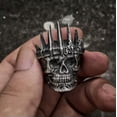 thumbnail image 3 of K-KED Mens Biker Punk Skull Crown Ring Stainless Steel For Men Size 7-14-11, 3 of 6
