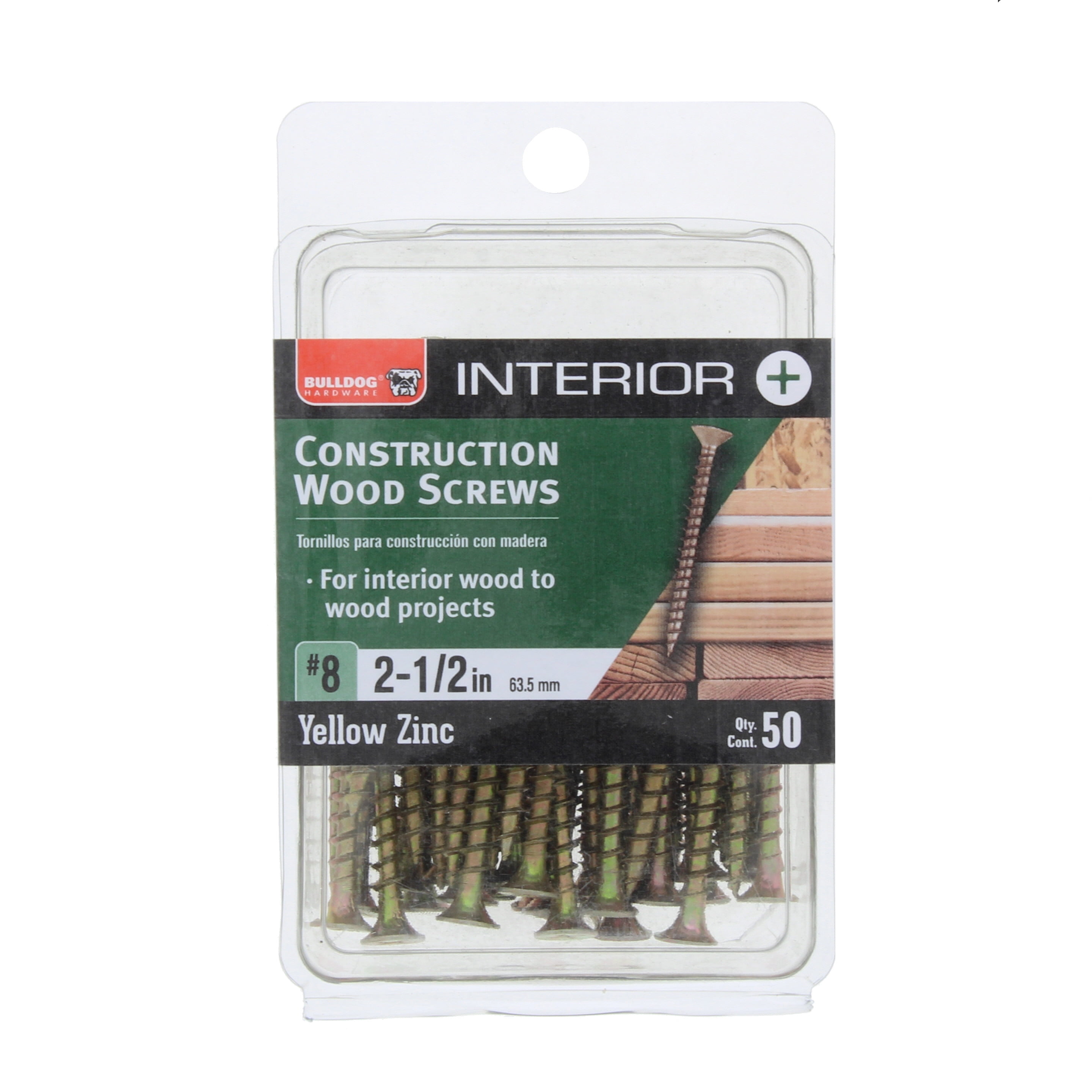 Bulldog Hardware #8 x 2-1/2 in. Phillips Flat Head Construction Screw (50 Pack)