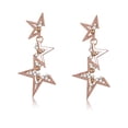 thumbnail image 3 of Dangle Earrings  Ear Drop Trendy Female Rhinestone Irregular StAr Shaped Long Ear Drop Charm Dangle Earrings Jewelry, 3 of 7