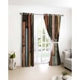 thumbnail image 3 of Vintage Wood Grains Blackout Curtains for Bedroom/Living Room, Thermal Insulated Kitchen Curtains, Farmhouse Colorful Wooden Texture Grommet Darkening Window Treatment Drapes 52"x84"x2, 3 of 8