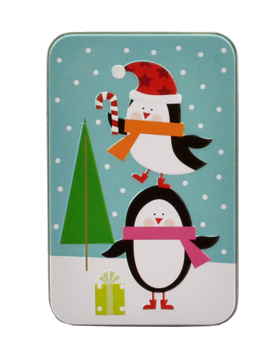 New Christmas Gift Card Holder Tin Box Metal Santa/ Hanukkah/ Season's Greetings 