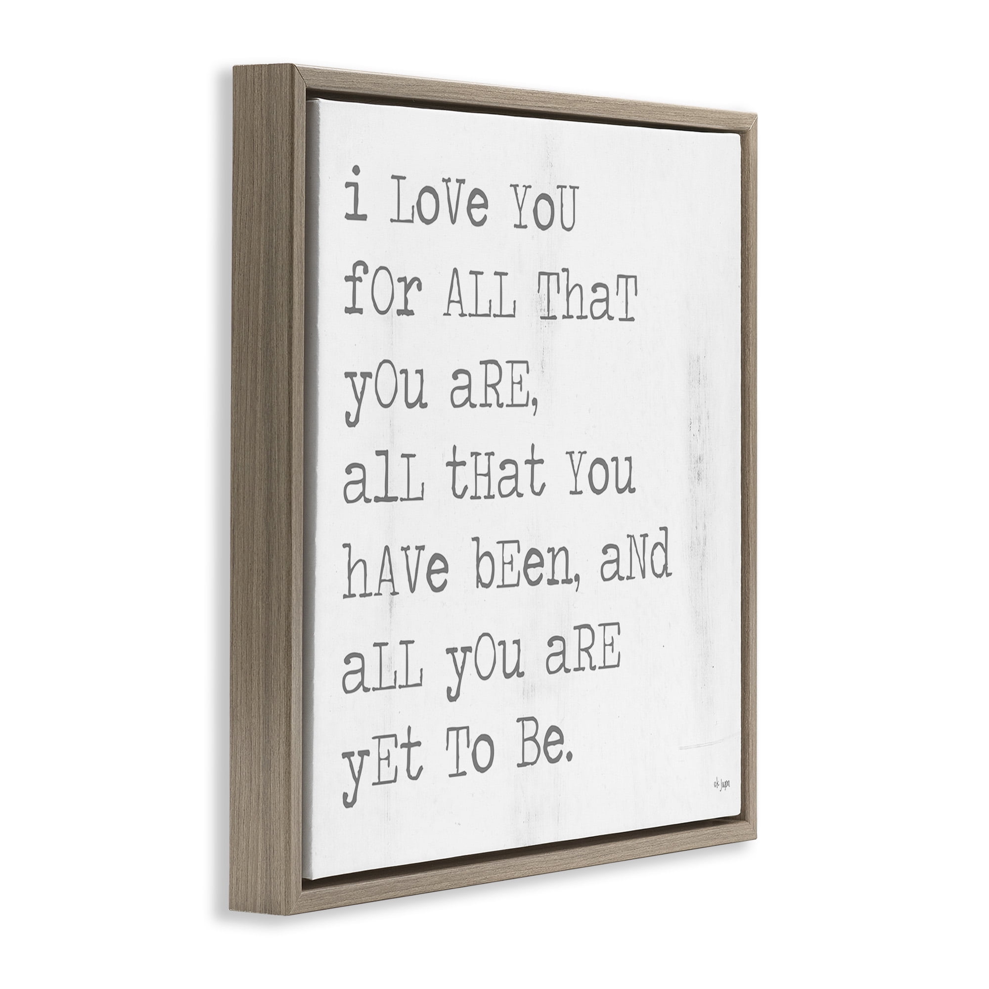 Stupell Industries Yet To Be Inspiring Phrase Typography Painting Brown Floater Framed Canvas Art Print Wall Art, 25 x 25