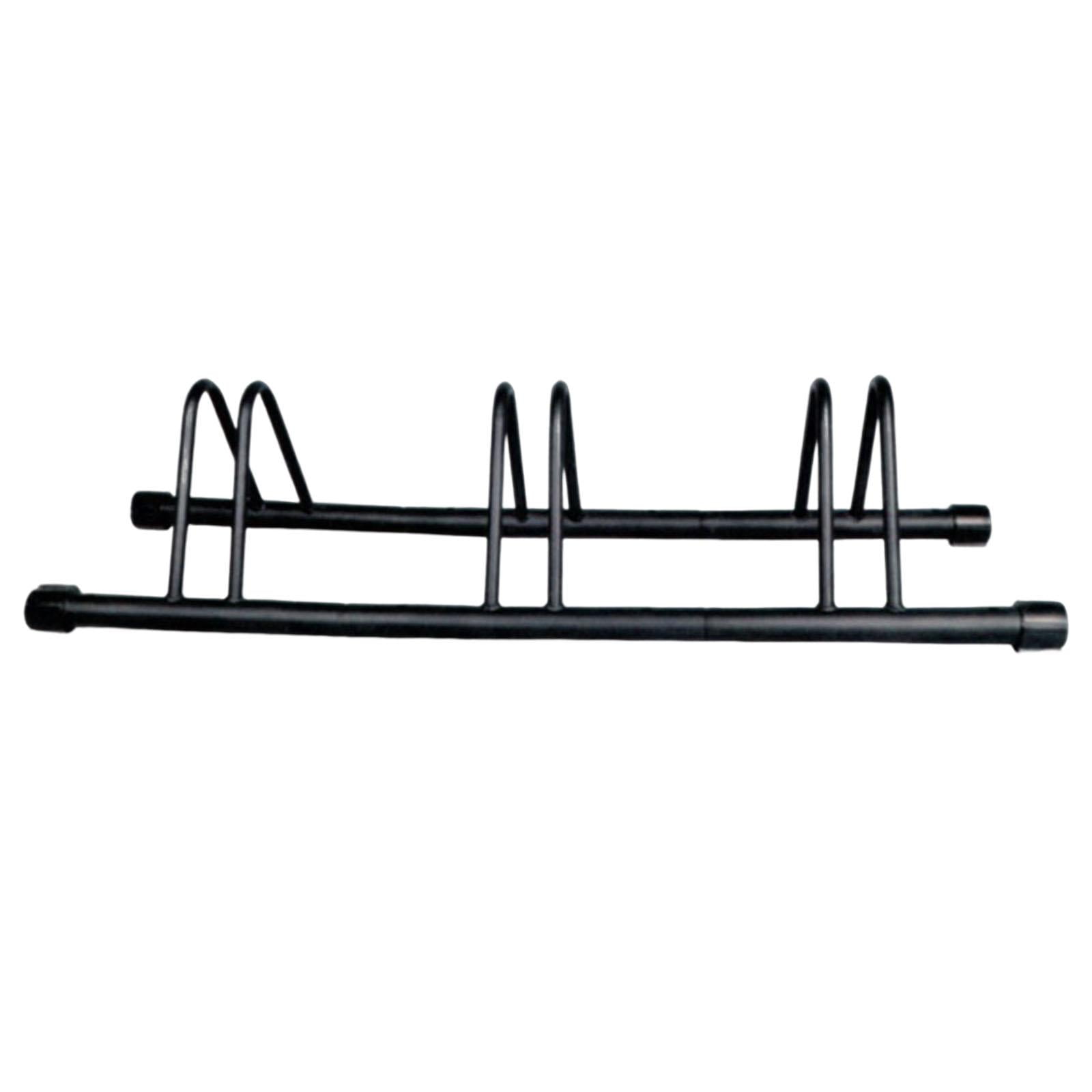 Bike Floor Parking Storage Stand Black 3 Bikes Stand Rack