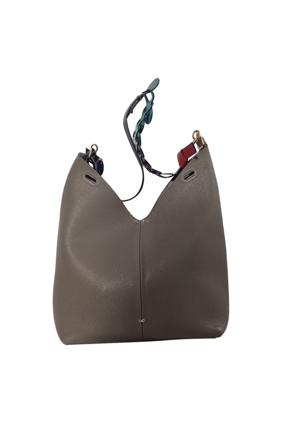 Build a Bag Shoulder Bag in Grey Leather