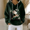 thumbnail image 5 of Craaazy Hooded Sweatshirts for Women Christmas Print Long Sleeve Tops Gifts, 5 of 7