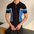 thumbnail image 5 of Sngxgn Men's Short Sleeve Cotton Stretch Polo Shirt(Black,L), 5 of 9