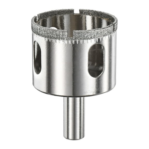1-Pack Diamond Hole Saw Drill Bit, 1.5 Inch / 38mm Glass Drill Bit for Ceramic/Marble [Silver Tone]